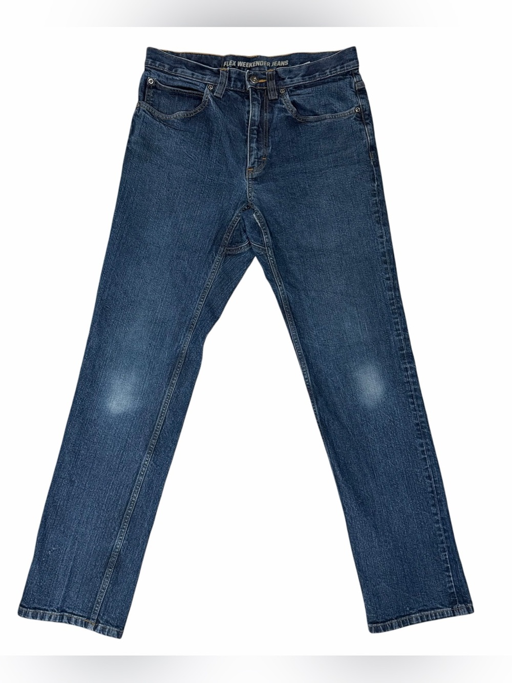 Duluth Trading Flex Weekender Jeans Mens Tag 30x32 Blue Straight Denim Stretch